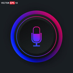 microphone icon design vector template