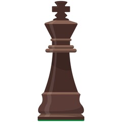 Fototapeta premium King playing chess piece isolated flat vector icon