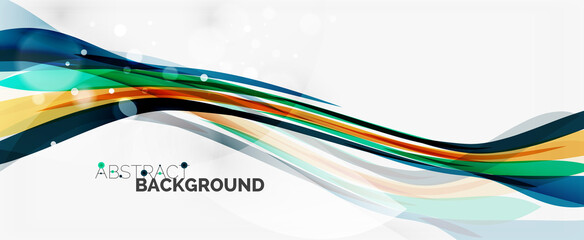 Waves and lines trendy design template for business or technology presentation, internet poster or web brochure cover, wallpaper