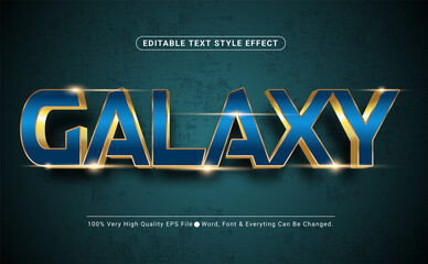 3D Galaxy Royal Blue Text Effect, Editable Text Effect