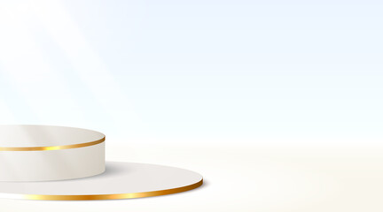 Podium, stage pedestal or platform. 3d vector for product, advertising, show, award ceremony