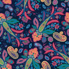 Abstract psychedelic floral vivid pattern vector