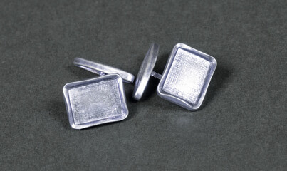Old silver cufflink
