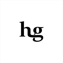 Initial HG Logo Design with Luxury and Elegant Concept