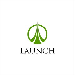 Launch Pad Logo Design.Startup Management or Road Solution Vector © sarifah