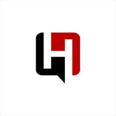 Initial H Logo Design For Communication Illustation