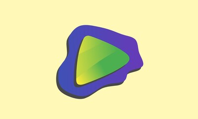 Abstract modern and trendy play or media logo
