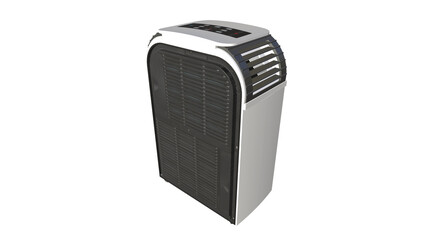 Portable air conditioner rendered in 3D.
The air conditioner is an incredibly useful device in any home, especially one with both heating and cooling function. 