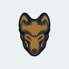 Obraz premium vector an aggressive wolf gaze