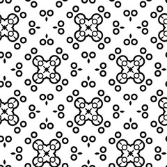 Fototapeta na wymiar Geometric vector pattern with triangular elements. Seamless abstract ornament for wallpapers and backgrounds. Black and white colors