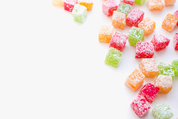 Turkish Delight, oriental sweets,Turkish delight on a white background