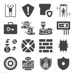 16 pack of collateral  filled web icons set