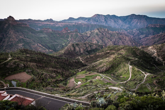 View on the Gran Canaria Mountains from Artenara village