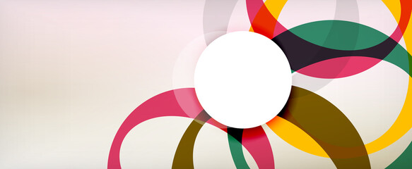 Ring geometric shapes, o letter repetition wallpaper. Abstract background for business or technology presentations, internet posters or web brochure covers