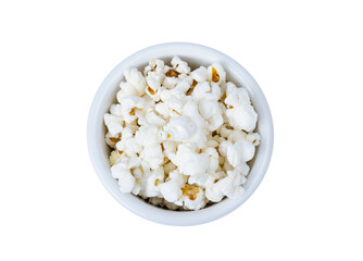 Sweet white airy crispy popcorn. Studio Photo