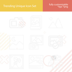 Simple set of instant related lineal icons.