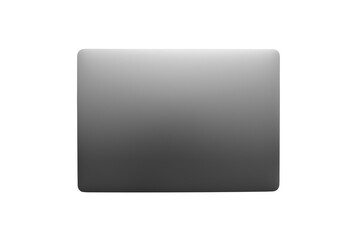 Gray metallic laptop closed isolated on white. Communication network. Silver metal surface. Digital modern communication. Computer technology.