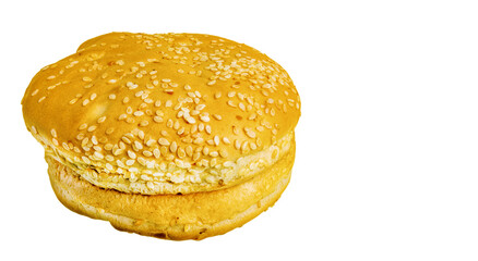 Burger bun on a white background
