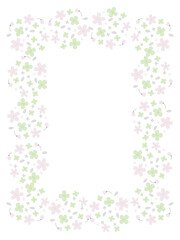 Soft colored cherry blossoms, rape blossoms, spring frame