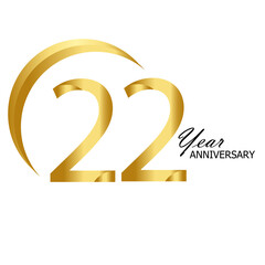 22 YEARS ANNIVERSARY CELEBRATION VECTOR TEMPLATE DESIGN ILLUSTRATION