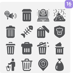 Simple set of tear apart related filled icons.