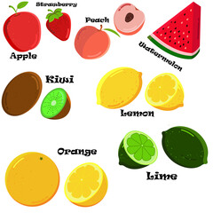 set of fruits