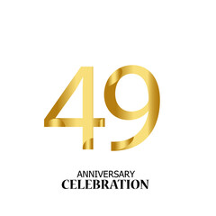 49 YEARS ANNIVERSARY CELEBRATION VECTOR TEMPLATE DESIGN ILLUSTRATION