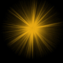 Fototapeta premium Overlay, flare light transition, effects sunlight, lens flare, light leaks. High-quality stock image of warm sun rays light effects, overlays or golden flare isolated on black background for design