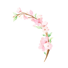 Obraz na płótnie Canvas 手描き水彩 | 桜の枝 イラスト