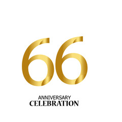 66 YEARS ANNIVERSARY CELEBRATION VECTOR TEMPLATE DESIGN ILLUSTRATION
