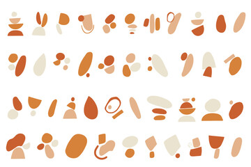 Set of abstract shapes. Vector illustration.