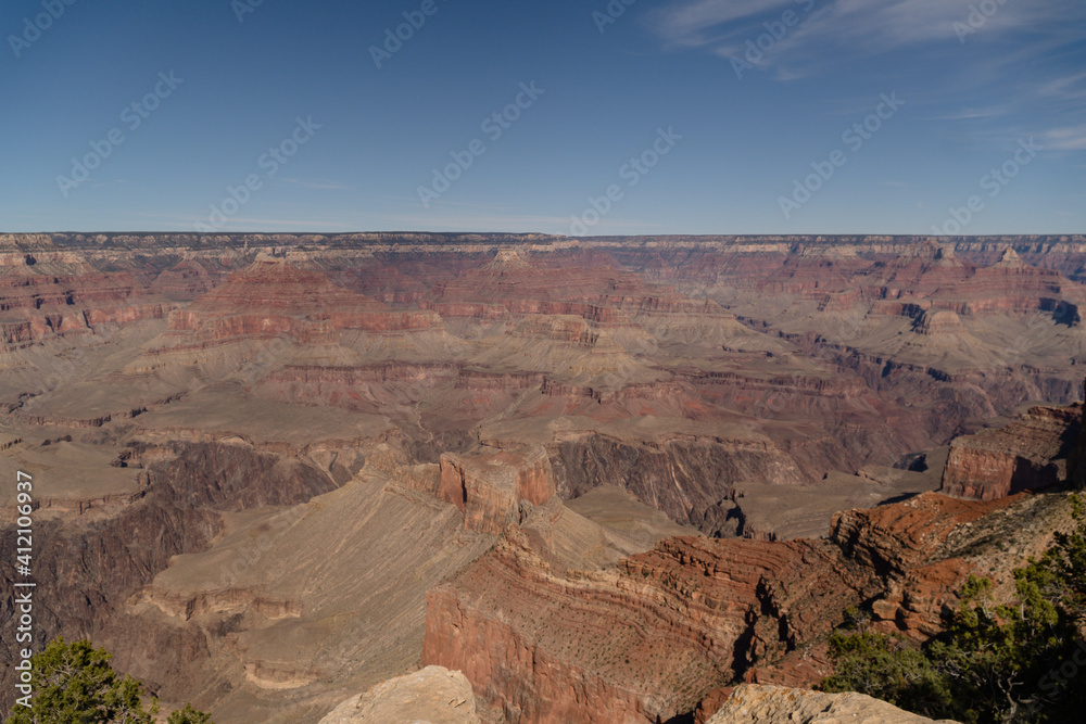 Poster stunning view of the cliffs in the famous grand canyon