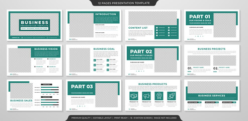 business presentation layout template design with minimalist style and modern concept use for business proposal