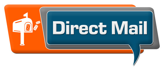 Direct Mail Blue Orange Comment Symbol Horizontal 