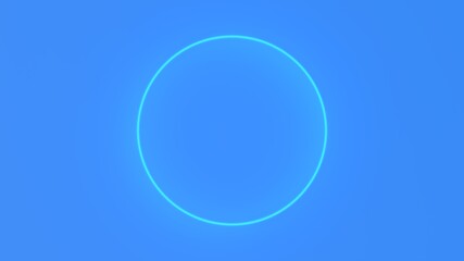 3d render luminous blue ring