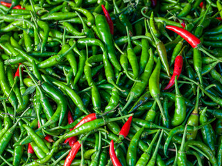 Colorful Green and Red Peppers