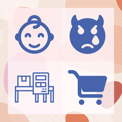 Simple set of releases related filled icons