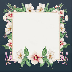 Vintage floral frame vector