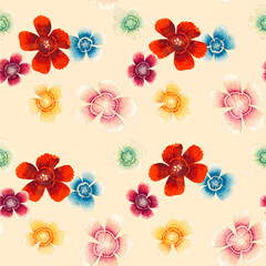 Obraz premium Floral pattern vector