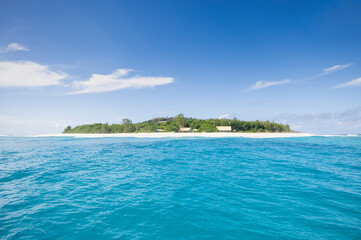View of Cousin Island nature reserve near Praslin Island, Seychelles