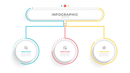 Vector business infographic template with 3 options or steps.