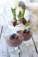 blueberries and yogurt