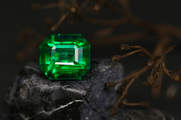 Emerald Gemstone Beauty Shot background