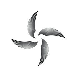 Lines in Circle Form . Spiral Vector Illustration .Technology round. Wave Logo . Design element . Abstract Geometric shape .