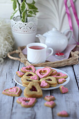 cup of coffee and cookies