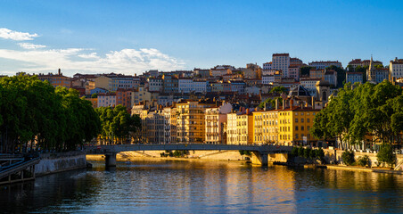Obraz premium quai de saône à Lyon