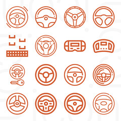16 pack of celestial guidance  lineal web icons set