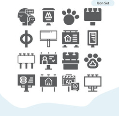 Simple set of hegel related filled icons.