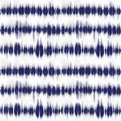Striped blue and white tie dye seamless pattern