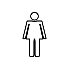 Toilet Men And Woman Sign Flat Icon Design Vector Template Illustration